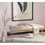 Safavieh Home Collection Marcella Bench, Beige/Gold