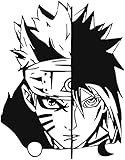 Naruto -- Naruto Uzumaki and Sasuke Uchiha Decal Sticker for Car/Truck/Laptop (5.5