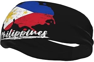 ROSIHODE Cute Philippines Flag Sports Headband Filipino Sweatband for Men Women Running Cycling Yoga Fitness Workout