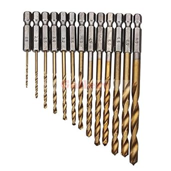 Generic 2015 Sale Limited Twist Drill Bit Tool Woodworking Brocas 13pcs 1/4 Inch Hss Hex Shank Titanium Set 1 Drill Bit Set Drill Bit