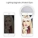Selfie Light, BESTTY Super Slim [Rechargable Battery] Selfie Ring Light for Camera Selfie LED Camera Photography Light, Protection Eyes Natural Light (White) contain Silicone Makeup Sponge