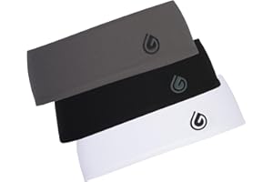 Gymwrap Bandi 2.0 3-Pack, Double-Layer Edge Protection Headband Set, High-Performance Sweat-Wicking, Unisex Sweatband