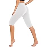 DHSO High Waisted Leggings for Women – Full/Knee Length Capri Tummy Control Buttery Soft Yoga Pants for Workout Athletic