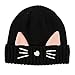 Cat Ears Beanie Pussy Cat Hat Wool Knit Winter Fleece Beanie Hats Warm Skull Beanies Black