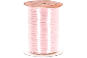 Berwick Wraphia Pearlized Rayon Craft Ribbon, 100-Yard Spool, Pink, 7MM