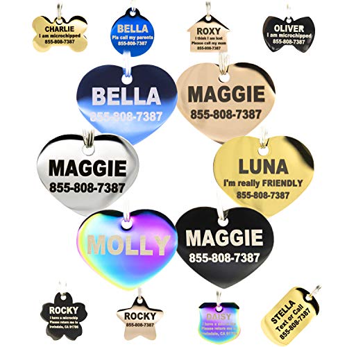 Engraved Dog Tags Personalized Stainless Steel Engraved Dog Cat ID