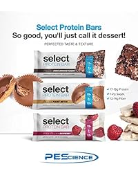 PEScience Select Barra de proteínas, bajo en carbohidratos, sin gluten, caja de 12 barras,...