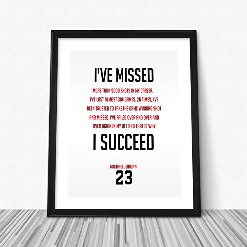 Michael Jordan Missed Quote Poster Wall Print