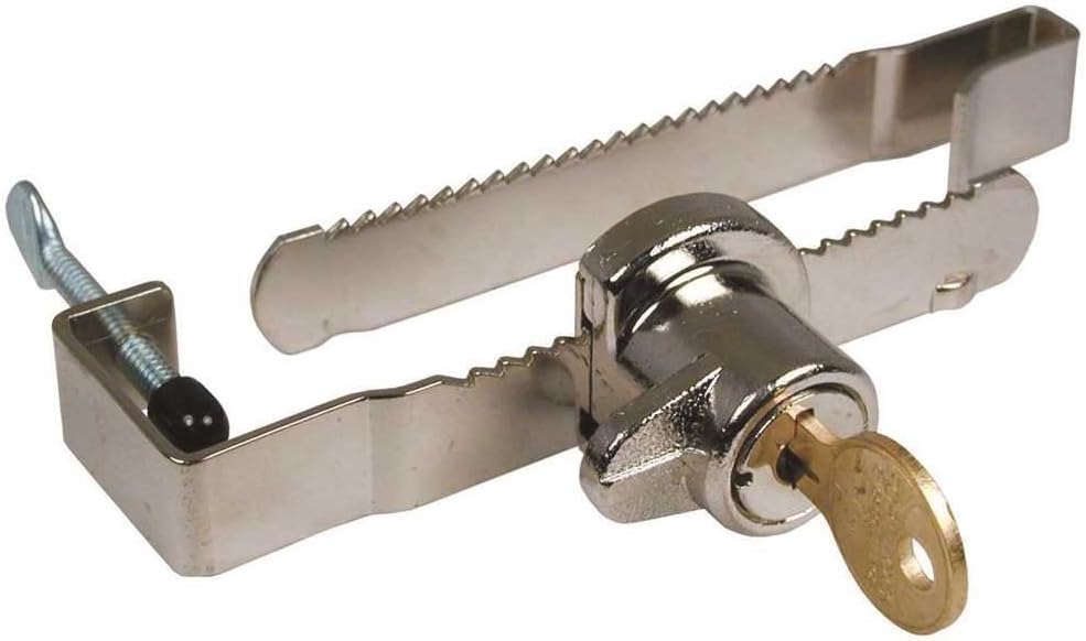 Glass Showcase Lock (Ratchet Glass Display Case Lock) with Yale