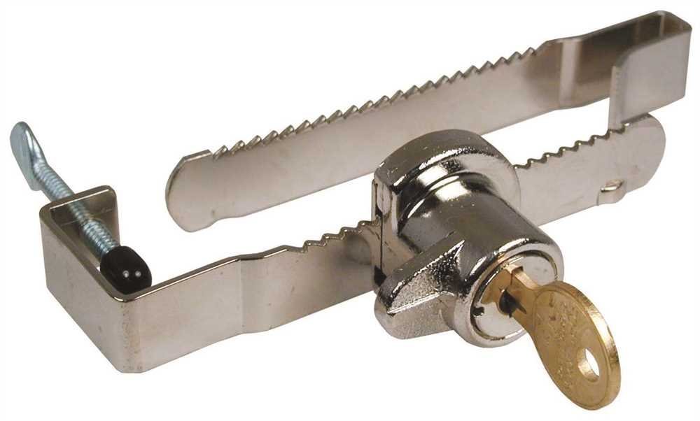 Glass Showcase Lock (Ratchet Glass Display Case Lock) with Yale