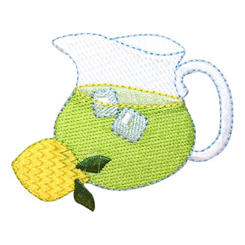 ID 1945 Glass Pitcher Lemonade Patch Summer Drink Beverage Iron On Applique
