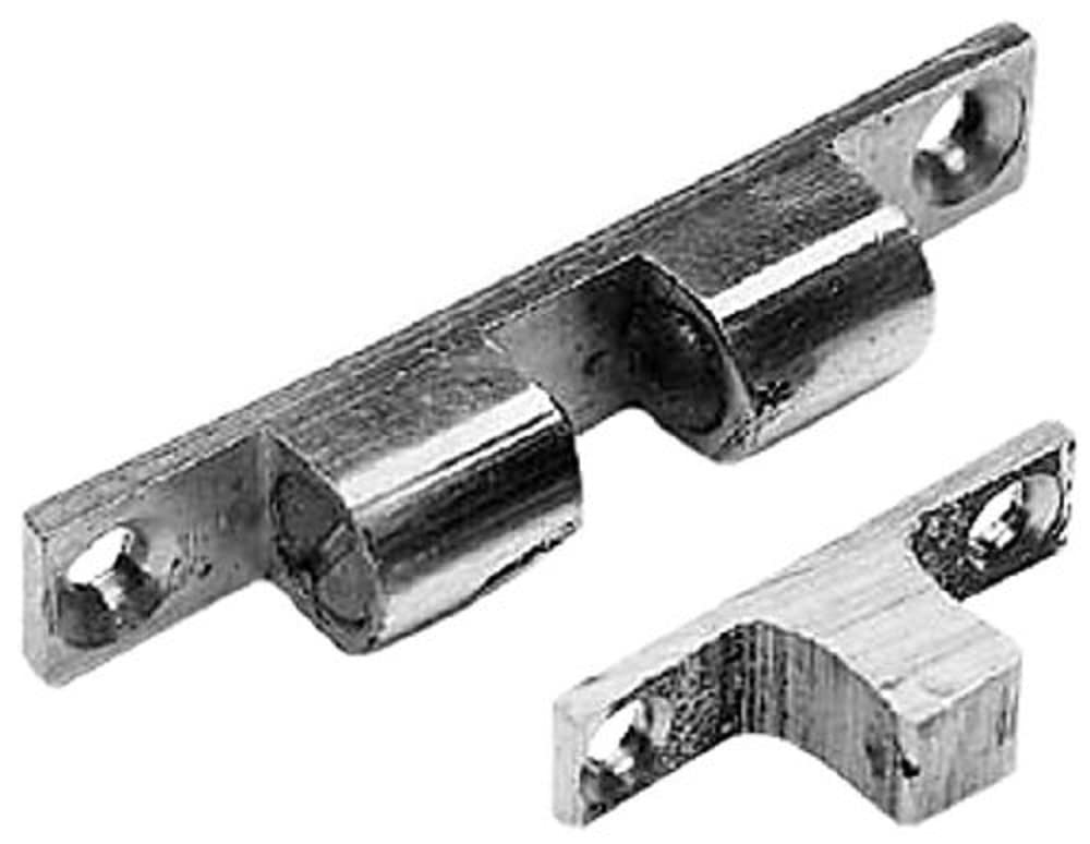 Merriway® BH01597 (2 Pcs) 50mm (2 inch) Adjustable Double Ball Roller Cupboard Cabinet Door Catches Polished Chrome - Pack of 2 Pieces