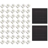 48Pcs Watercolor Half Pans Empty with Magnetic Stripe,Plastic Palette Tins | 1.8ml White Empty Artist Paint Pan Kits,Portable Travel Tin Case Palette Art Drawing,DIY Watercolor Oils Acrylics Painting