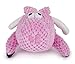 goDog Checkers Flying Pig Squeaky Plush Dog Toy, Chew Guard Technology - Pink, Small