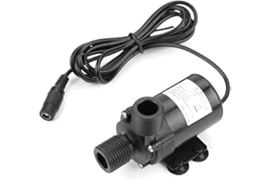 Recirculation Pump Hot Water, Mini Brushless 12V Water Pump 1/2 Inch Threaded - Energy Efficient, Low Noise, Ideal for Solar 