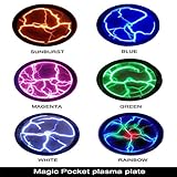 jiayit Plasma Disk Sensor Lighting Plate Home Disco Party Decor Fancy Mini Pocket Plasma Disk