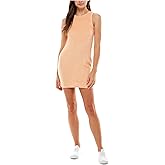 Planet Gold Womens Juniors Terry Racerback Bodycon Dress Orange L
