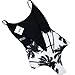 Qpladlse Women's One Piece Reversible Printed Swimwears(YM3005L),Palm Tree,Large