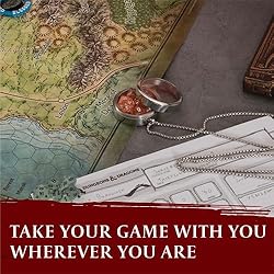 DND Dice Set Locket/Keychain - 3 Polyhedral Mini