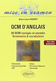 QCM d'anglais