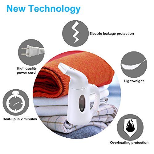 CPPSLEE Portable Garment Steamer,Fast-Heat Aluminum Heating Element, 60 Seconds Heat-Up,Safety and Lightweight Design for Home & Travel & Vacation