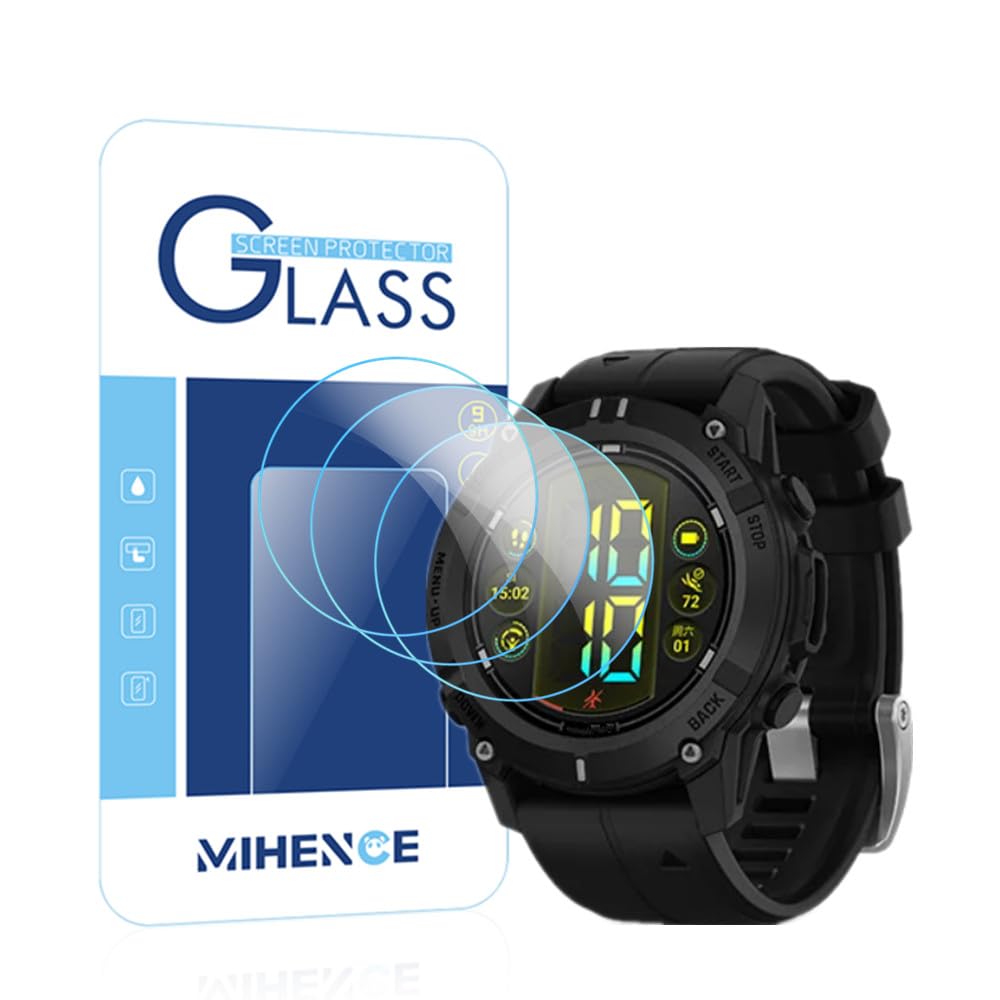 Photo 1 of Screen Protector Compatible for Garmin Descent G2 Smartwatch, 9H Tempered Glass Protective Film (3 PCS)