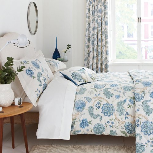 Sanderson Bedding, Palampore Double Duvet Cover Set, Blue Amazon.co.uk
