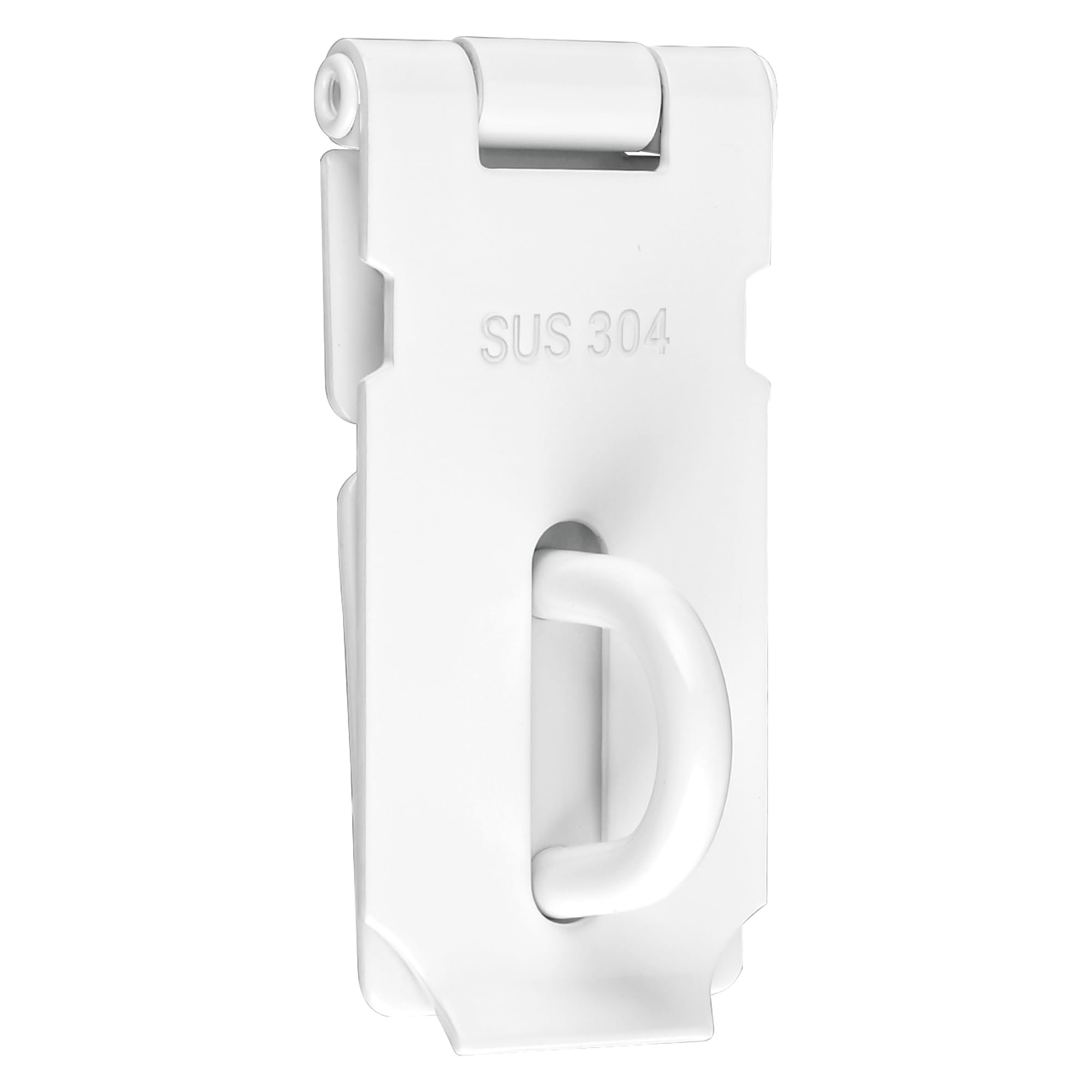 Sayayo SUS304 Stainless Steel Padlock Hasp Door Lock Shed Lock, 3-Inch Heavy Duty Hasp and Staple Door Clasp Gate Latch, White, EMS9W-3C โ image 1
