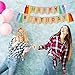 Highly Recommended Happy Birthday Burlap Banner - Multicolored Tassels Design Colorful Ribbon For Kid Baby Adults Birthday Party Decorations