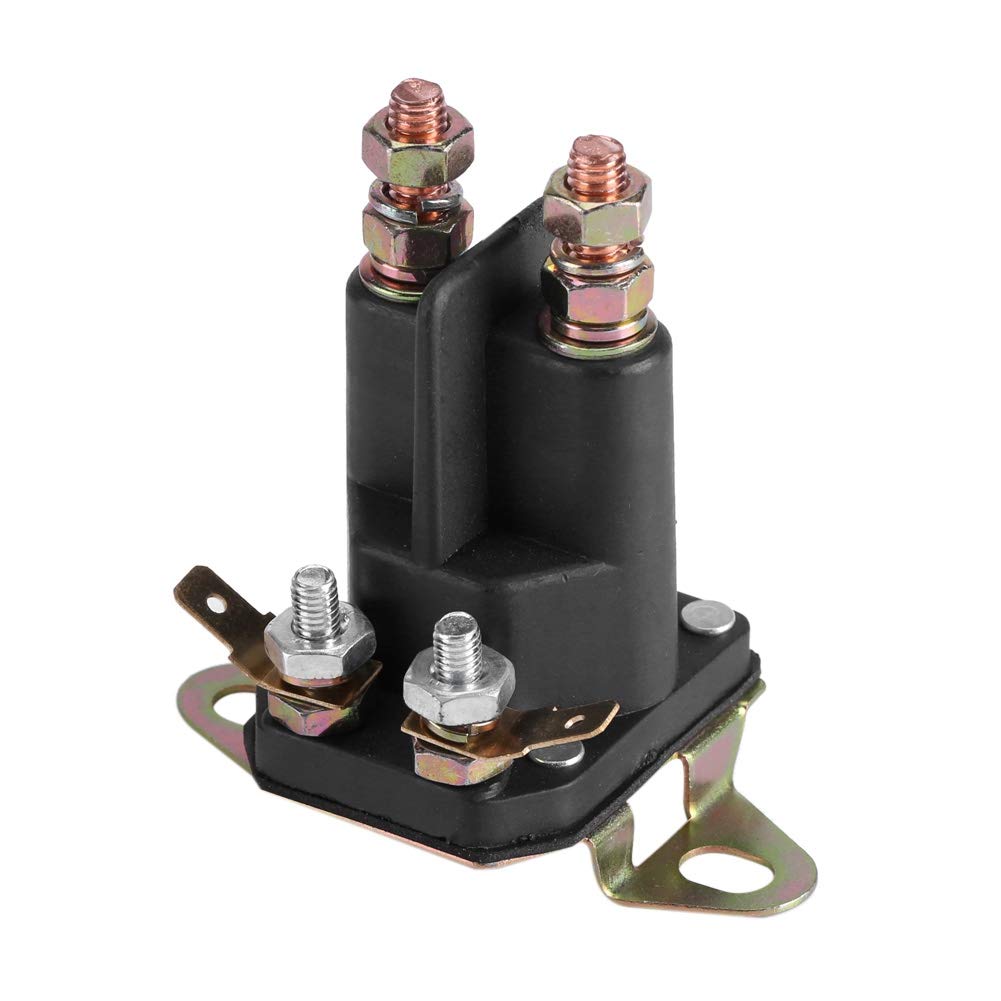 KIMISS Briggs And Stratton Starter Solenoid Solenoid Starter Black Metal And Plastic 3 Pole Universal Starter Solenoid 12V for MTD 109946 146154 1753539 Am138497(33-334)
