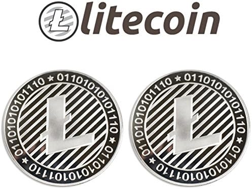 2PCs Silver Plated Litecoin Coin | AKA LTC | Perfect Novelty Gift or Souvenir for Blockchain Enthusiasts