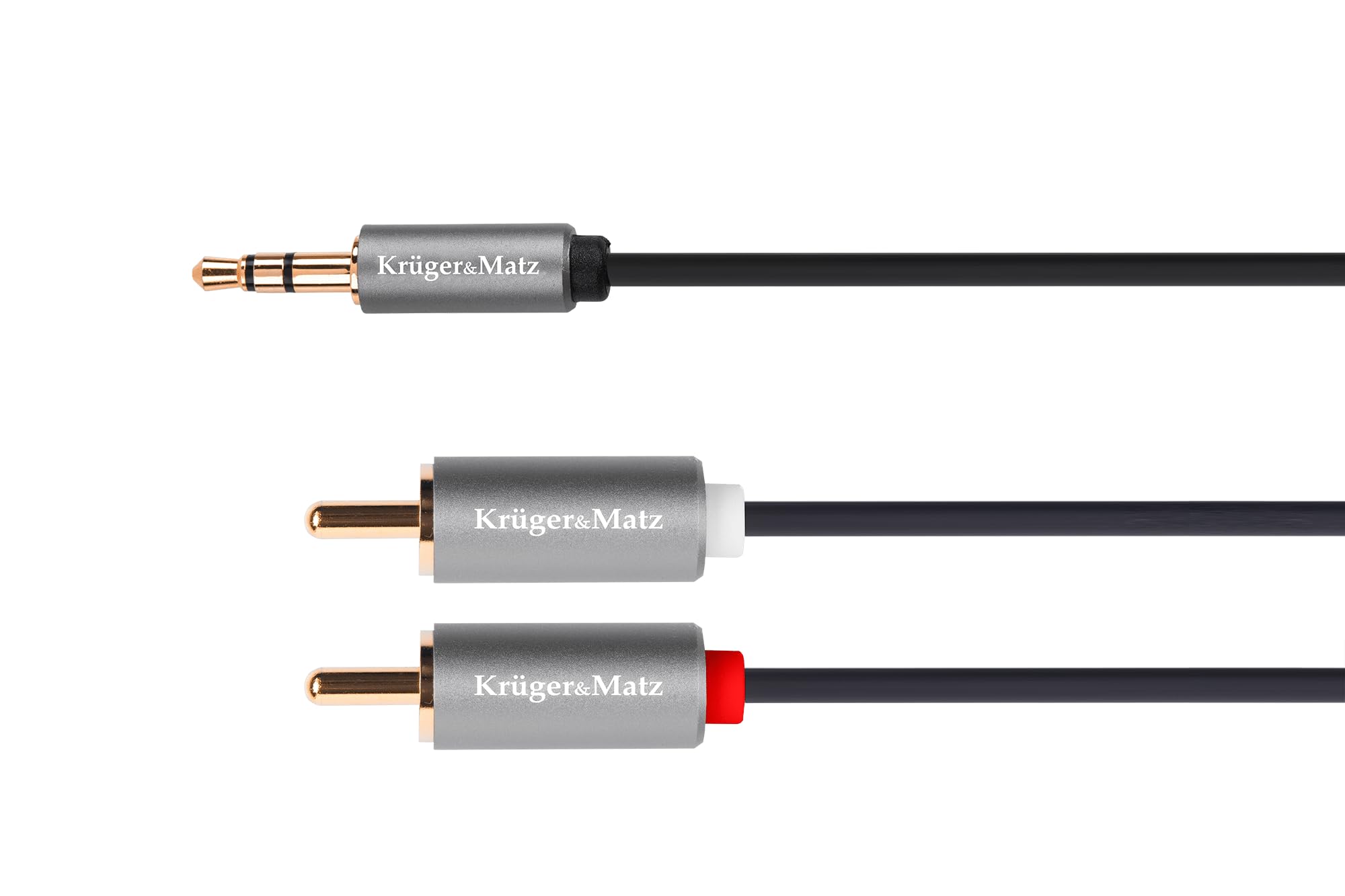 Kruger & Matz Basic 3.5 Jack Stereo Plug Cable - 2RCA 1.8 m