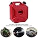 GOGOUP 1.3 Gallon 5L Red Gas Can with Lock Portable anticorrosive Gasoline Tank with Flexible Hose for Motorcycles and Automobiles