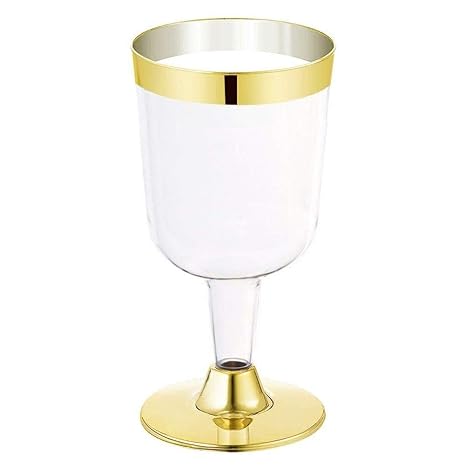 Transparente Plastik Weingläser Einweg-Plastikbecher 190 ml Wiederverwendbar und 100 recycelbar Ideal für Catering, Partys, W