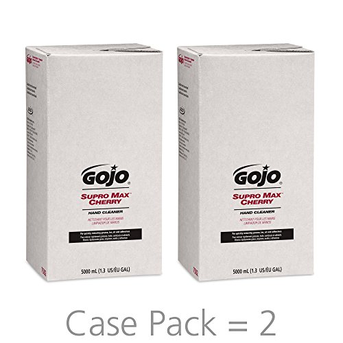GOJO 758202 SUPRO MAX Hand Cleaner, Cherry, 5000mL Refill (Case of 2)