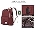 Veenajo Canvas Classic Backpack for School Travel Daypack Laptop Backpack with USB Charging Port (Orange)