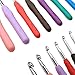 Crochet Hooks Set 12pcs - Ergonomic Soft Rubber Grip Handle and Aluminum Knitting Needle in Case-Size 2mm to 8mm DIY Weave Yarn Kit by NATUREBELLE