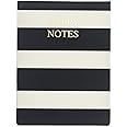 Graphique Pocket Note, Black and White Striped Design – Includes 75 Sheets, 3"x 4" with Magnetic Closure and Fun, "Happy Notes" Quote Embellished in Gold Foil - Perfect for Note Taking