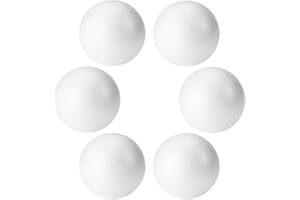 FFchuanhe 6 Pack Craft Foam Balls 4 inch, White Polystyrene Smooth Round Balls, for Arts and Crafts Supplies, School Project, Weddings, Christmas, Home Decoration