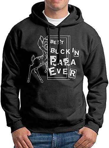 Men's Best Buckin' Papa Ever Breast Cancer Shirts Best Fit Long Sleeve Pullover Hooded Sweatshirt,Casual Hoodie Sweatshirt