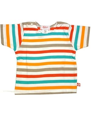 Mandarin Bold Stripe Short Sleeve T-shirt