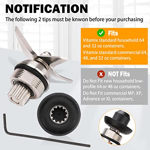 Blender Wet Blade Assembly with Wrench & Drive Socket Removal Tool Kit