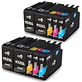 MIROO Compatible Ink Cartridge Replacement for HP 932XL 933XL High Capacity (4 Black 2 Cayn 2 Magenta 2 Yellow), Work with HP Officejet Pro 7612 6700 6600 6100 7110 7610 Printer
