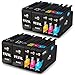 MIROO High Capacity Compatible Ink Cartridge Replacement for HP 932 933 XL 10 Pack (4 Black 2 Cayn 2 Magenta 2 Yellow) Worked with HP Officejet Pro 7612 6700 6600 6100 7110 7610 Printer