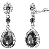Gorgeous Austrian Crystal Rhinestone Wedding Bridal Teardrop Drop Dangle Earrings