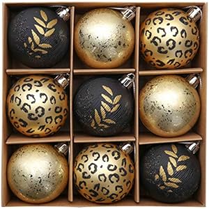 Valery Madelyn Weihnachtskugeln 9 Stücke 6CM Kunststoff Christbaumkugeln Weihnachtsdeko mit Aufhänger Baumschmuck für…