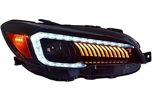Headlight Assembly Compatible For WRX (VA) 2015-2020 WRX STI Full Light Source Sequential Turn Signal DRL Low Beam