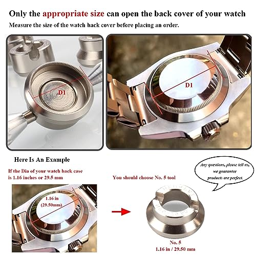 Watch Repair Tool Fit for Rolex - 5537 Back Case Opener, Hand Held Watch Case Remover Kit