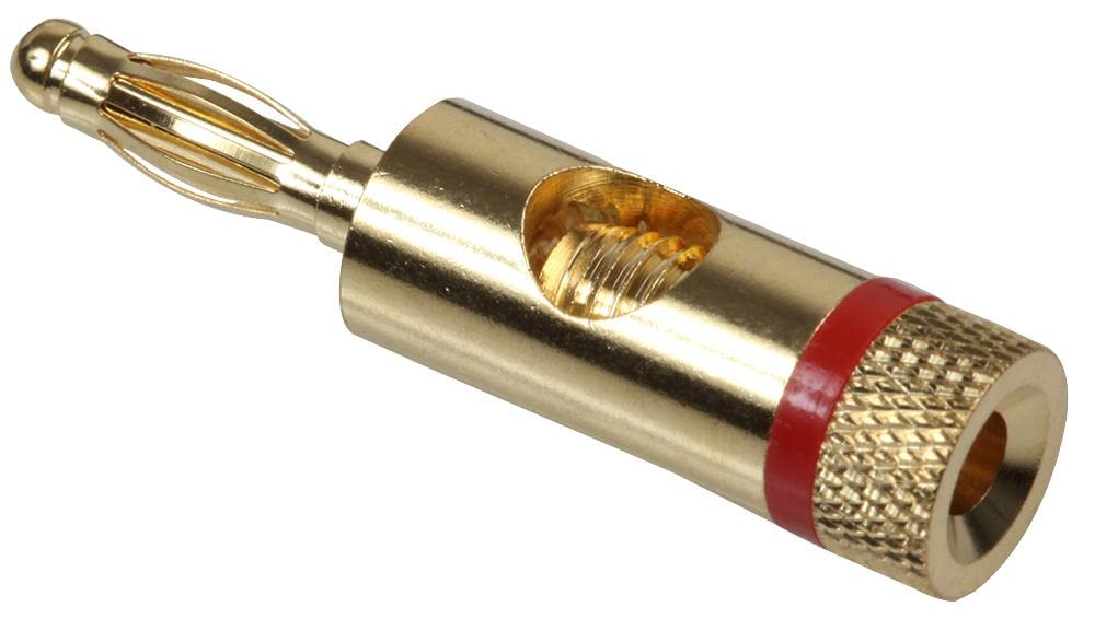 PRO SIGNAL PSG08639 4mm Banana Plug, Gold Plated, Red