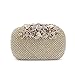 Gold Clutch Purses Classy Flower for Women Luxury Rhinestone Crystal Evening Clutch Bags Vintage Party (gold)